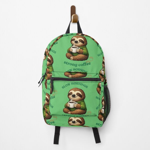 Item preview, Cute Sloth Drinking Coffee - Slow Mornings, Strong Coffee Cozy Coffee Lover Design. designed and sold by LunaPrintCo.