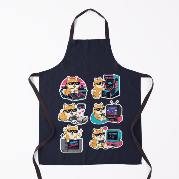 Item preview, Retro Legend Shiba Inu Gamer Sticker Set designed and sold by POKPAK.