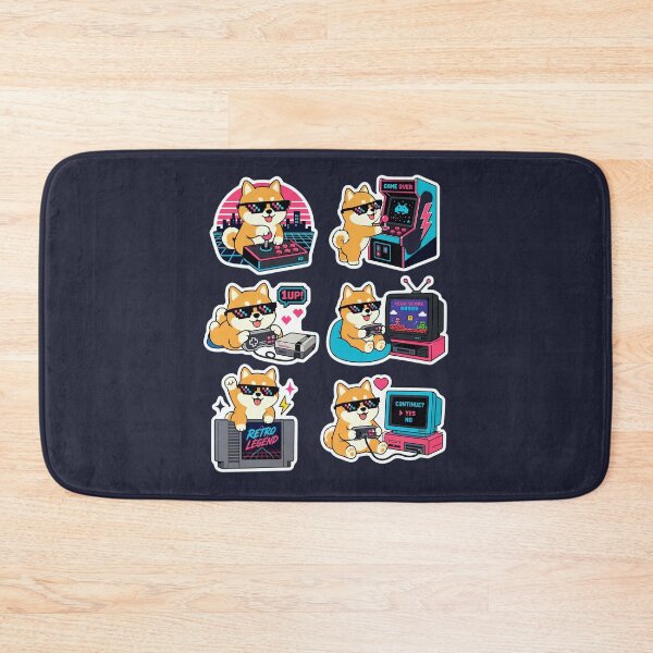 Item preview, Retro Legend Shiba Inu Gamer Sticker Set designed and sold by POKPAK.