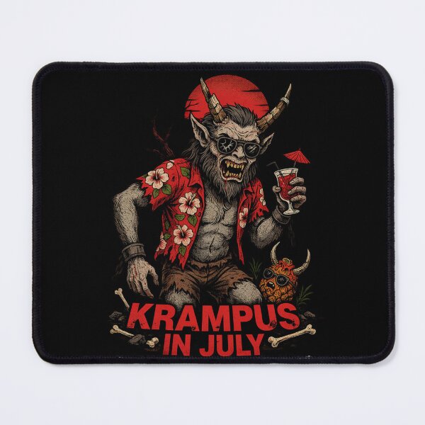 Item preview, Krampus In July – Dark Horror Christmas Funny Summer Shirt Gothic Krampus Gift V7 designed and sold by DarylWelsh2024.