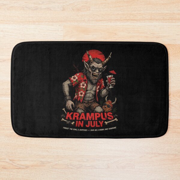 Item preview, Krampus In July – Dark Horror Christmas Funny Summer Shirt Gothic Krampus Gift V7 designed and sold by DarylWelsh2024.