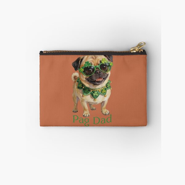 Item preview, St Patricks Day Pug Dad Cute Lucky Dog designed and sold by TatyanaArt.