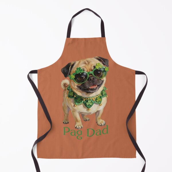 Item preview, St Patricks Day Pug Dad Cute Lucky Dog designed and sold by TatyanaArt.