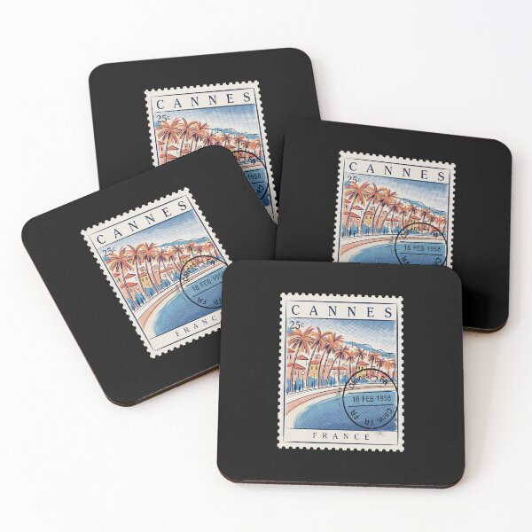 Item preview, Cannes France Riviera Coastal Postage Stamp Travel Sticker designed and sold by stickercuffs.
