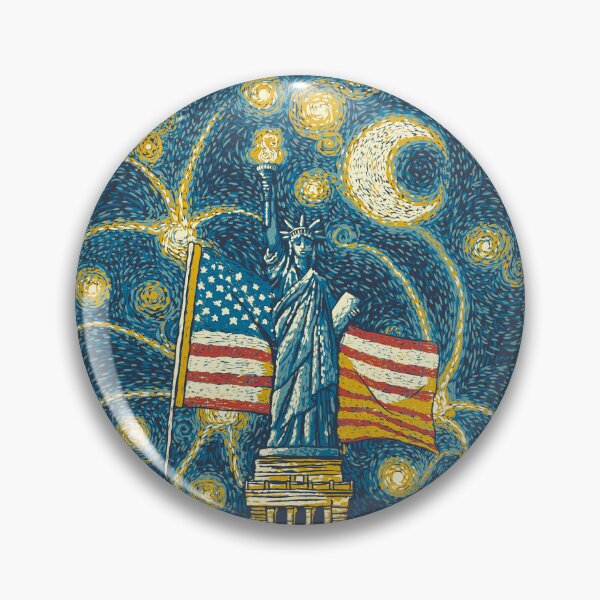 Item preview, USA Flag Firework Starry Night designed and sold by Tobe Fonseca®.