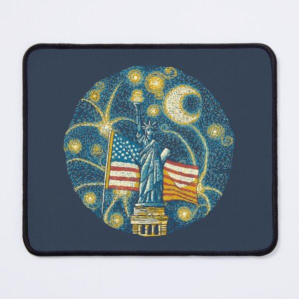 Item preview, USA Flag Firework Starry Night designed and sold by Tobe Fonseca®.