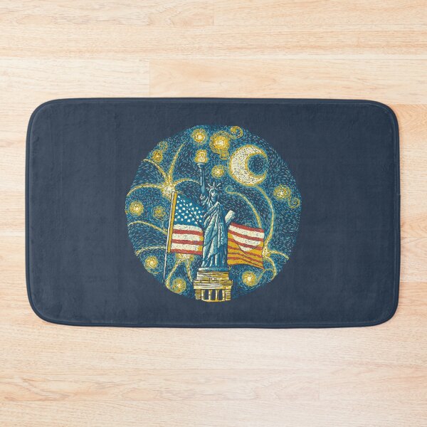 Item preview, USA Flag Firework Starry Night designed and sold by Tobe Fonseca®.