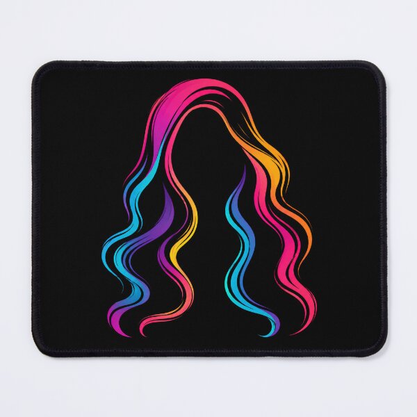 Item preview, Vibrant Neon Wavy Hair Minimalist Illustration designed and sold by Tharaazu.