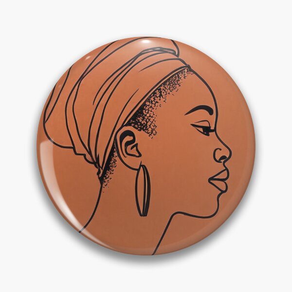 Item preview, Art - Afro Woman Portrait, Contemporary Minimalist Style designed and sold by AnimeShin.