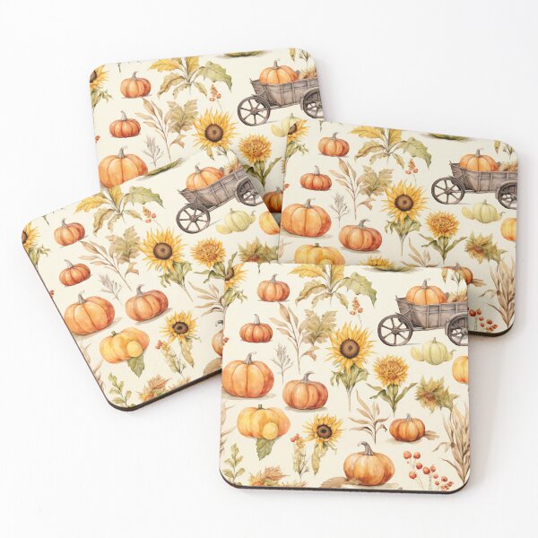 Item preview, Rustic Farmhouse and Autumn Oil Watercolor Print of Pumpkins and Sunflowers, Country Art designed and sold by ArteVintage.