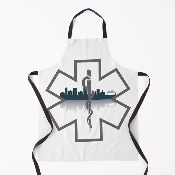 Item preview, City of Rockford Skyline EMS Star of Life (White Background) Design 1 designed and sold by BerlinerKatzen.