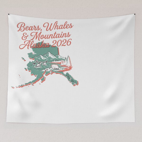 Item preview, Alaska 2026 Bears Whales Mountains Nature Travel designed and sold by JMDesignHub.
