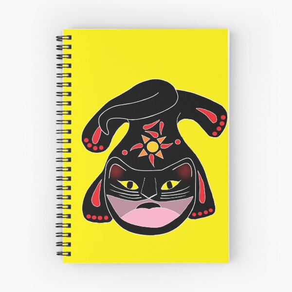 Item preview, Abstract Folk Art Hungry Fiery Night Cat 3 Die Cut designed and sold by JoyousArt4u.