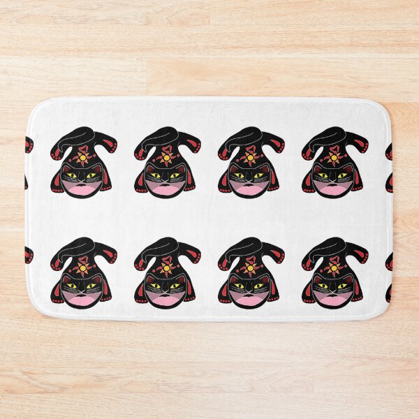 Item preview, Abstract Folk Art Hungry Fiery Night Cat 3 Die Cut designed and sold by JoyousArt4u.