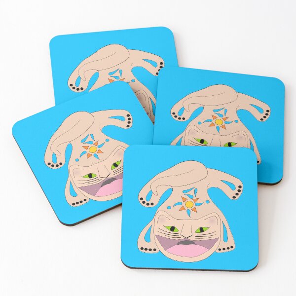 Item preview, Abstract Folk Art Hungry Desert Cat 3 Die Cut designed and sold by JoyousArt4u.