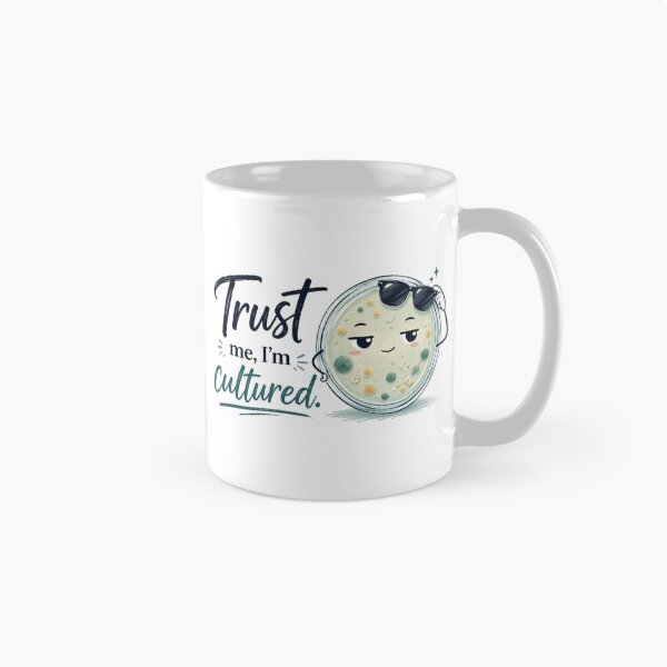Item preview, Trust Me I’m Cultured Microbiology Sticker designed and sold by Sophie Cotton.