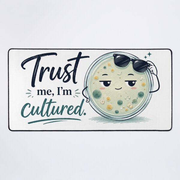 Item preview, Trust Me I’m Cultured Microbiology Sticker designed and sold by Sophie Cotton.