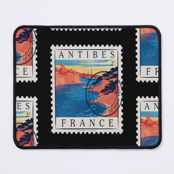 Item preview, Antibes France Riviera Coastal Postage Stamp Sticker designed and sold by stickercuffs.