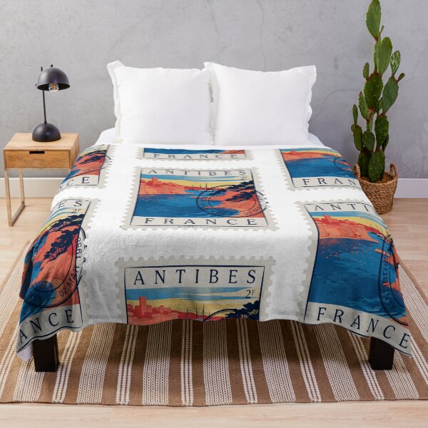 Item preview, Antibes France Riviera Coastal Postage Stamp Sticker designed and sold by stickercuffs.