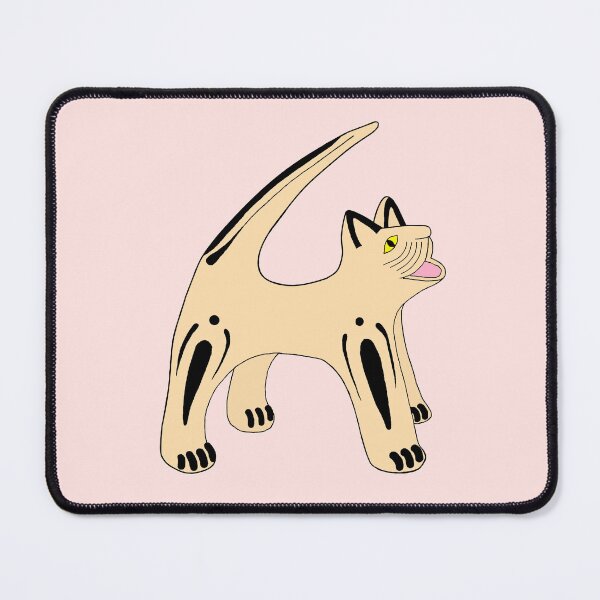 Item preview, Abstract Folk Art Hungry Cat 2 Die Cut designed and sold by JoyousArt4u.