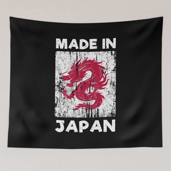 Item preview, Made In Japan Distressed Flag Vintage Red Japanese Dragon designed and sold by Dmetalx Art Apparel.