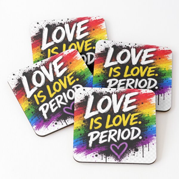 Item preview, Love Is Love Period LGBTQ Rainbow Pride Paint Splash Design designed and sold by Moe Corday Studios.