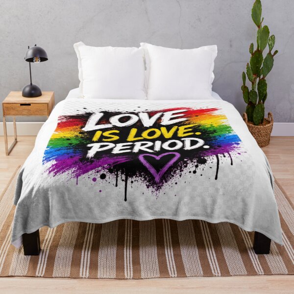 Item preview, Love Is Love Period LGBTQ Rainbow Pride Paint Splash Design designed and sold by Moe Corday Studios.