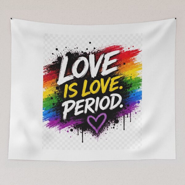 Item preview, Love Is Love Period LGBTQ Rainbow Pride Paint Splash Design designed and sold by Moe Corday Studios.