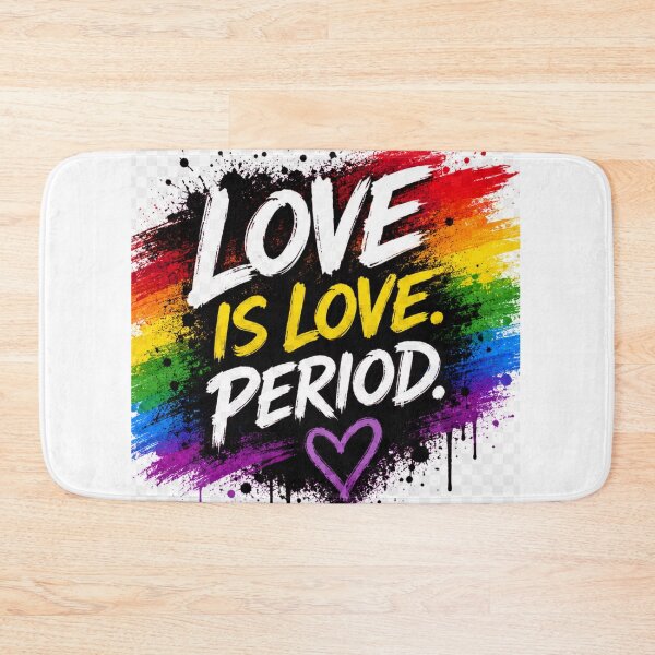 Item preview, Love Is Love Period LGBTQ Rainbow Pride Paint Splash Design designed and sold by Moe Corday Studios.