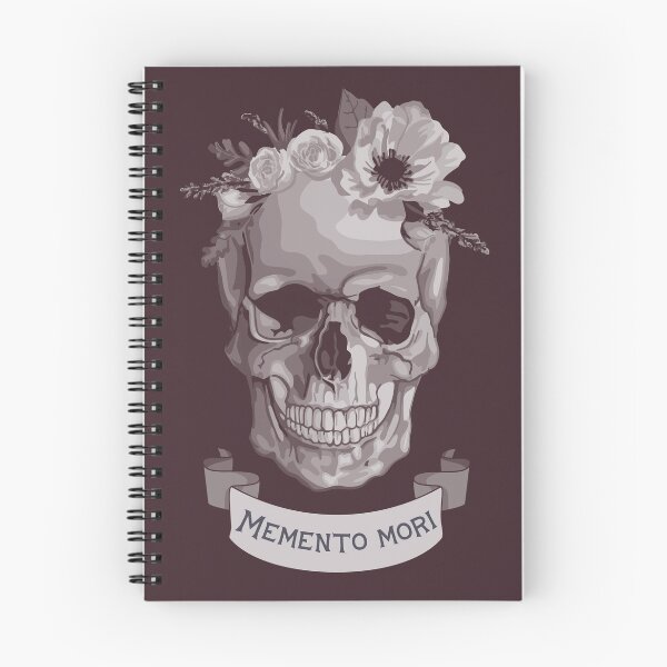 Item preview, Memento Mori Skull With Flowers designed and sold by Unhinged Heather.