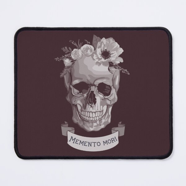 Item preview, Memento Mori Skull With Flowers designed and sold by Unhinged Heather.
