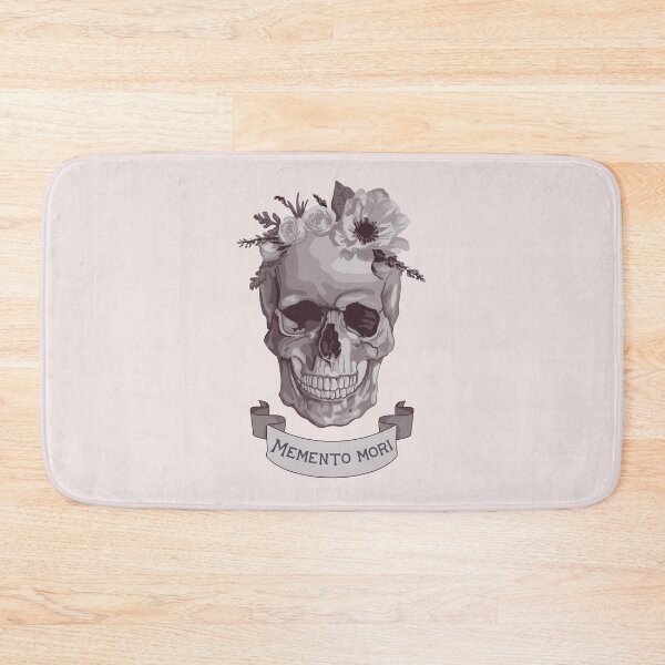Item preview, Memento Mori Skull With Flowers designed and sold by Unhinged Heather.
