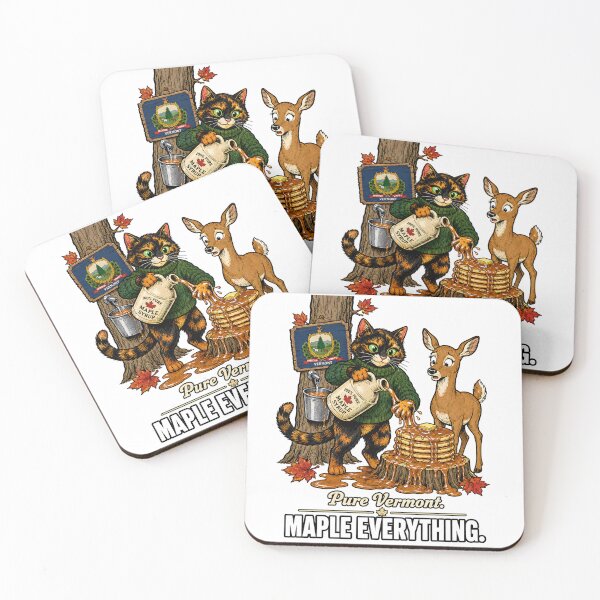 Item preview, Vermont — Tortoiseshell Cat Deer Maple Syrup Pancakes Gift designed and sold by Martin's_Design.