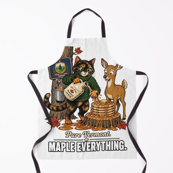 Item preview, Vermont — Tortoiseshell Cat Deer Maple Syrup Pancakes Gift designed and sold by Martin's_Design.
