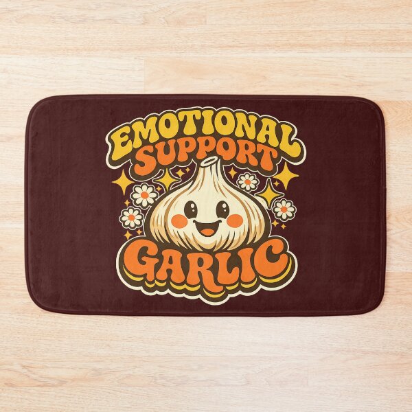 Item preview, Emotional Support Garlic Funny Retro 70s Foodie designed and sold by My Cool Store.