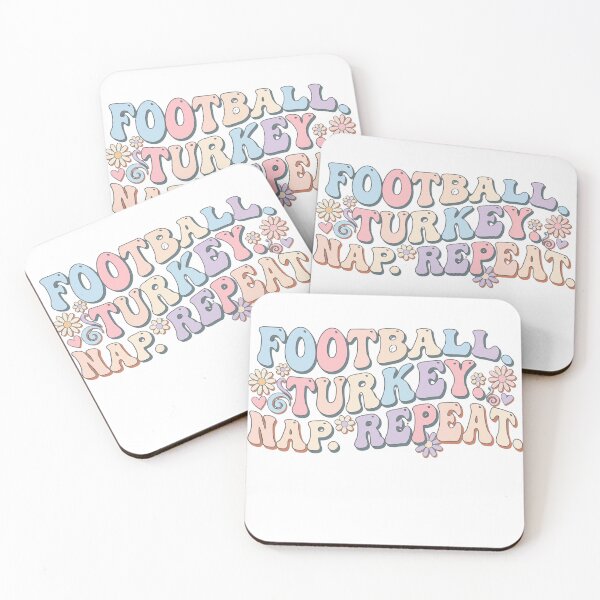 Item preview, Pastel Groovy Football Turkey Schedule designed and sold by Soren Graft.