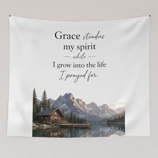 Item preview, Grace Steadies My Spirit Christian Affirmation Faith Growth Prayer Quote Gift for Women designed and sold by LoveNurseries.