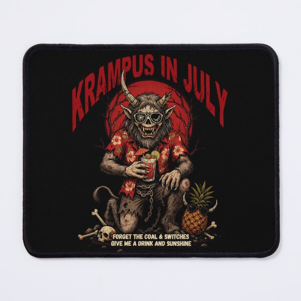 Item preview, Krampus In July – Dark Horror Christmas Funny Summer Shirt Gothic Krampus Gift V9 designed and sold by DarylWelsh2024.