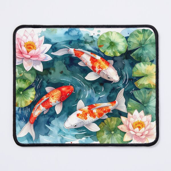Item preview, Watercolor Koi Fish Pond Design designed and sold by BetweenForms.