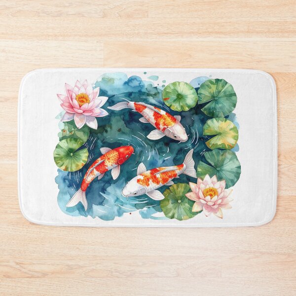 Item preview, Watercolor Koi Fish Pond Design designed and sold by BetweenForms.