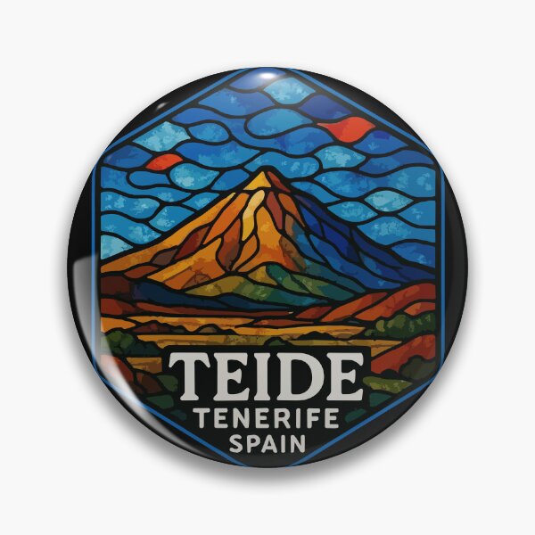 Item preview, Mount Teide Volcano Tenerife Stained Glass Art Travel designed and sold by TomFrontierArt.