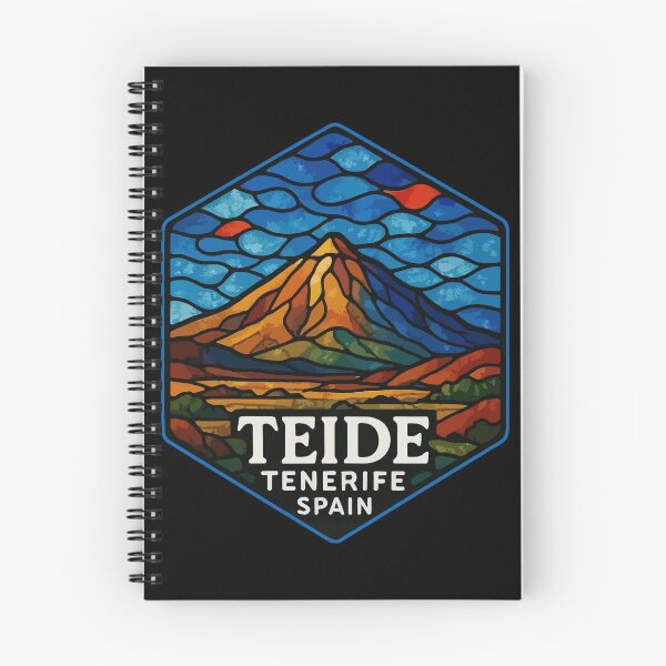 Item preview, Mount Teide Volcano Tenerife Stained Glass Art Travel designed and sold by TomFrontierArt.