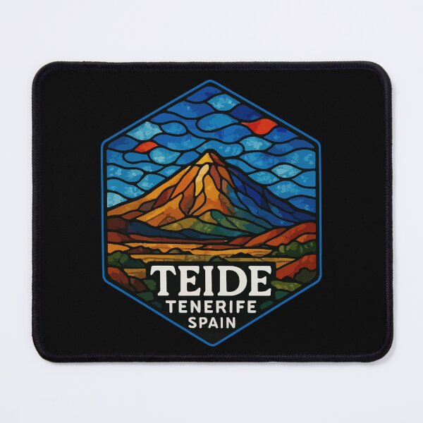 Item preview, Mount Teide Volcano Tenerife Stained Glass Art Travel designed and sold by TomFrontierArt.