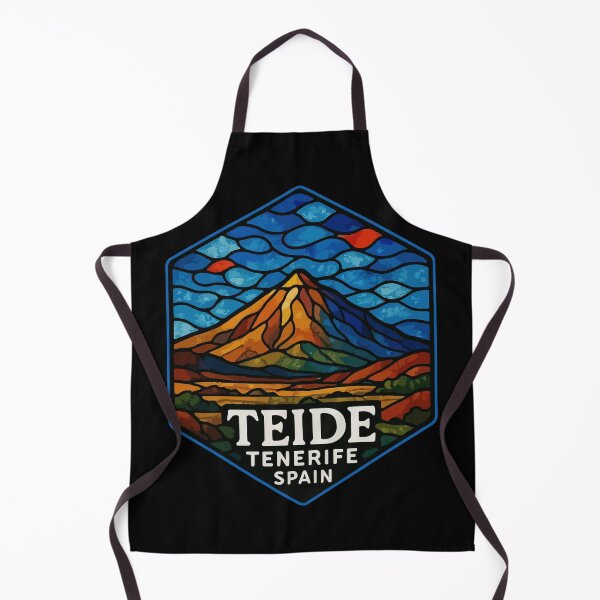 Item preview, Mount Teide Volcano Tenerife Stained Glass Art Travel designed and sold by TomFrontierArt.