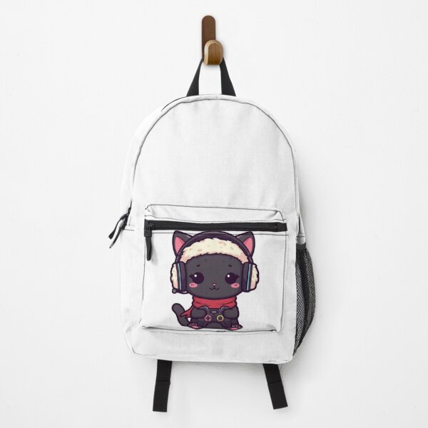 Item preview, Cute Winter Gamer Cat with RGB Headphones Kawaii Sticker designed and sold by Stylestickers55.