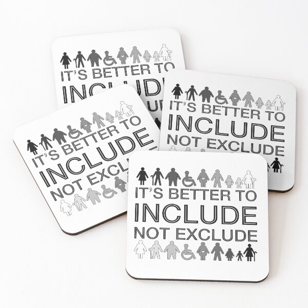 Item preview, It's Better To Include, Not Exclude: Shapes & Sizes (Black and White) designed and sold by SarahJosArt.