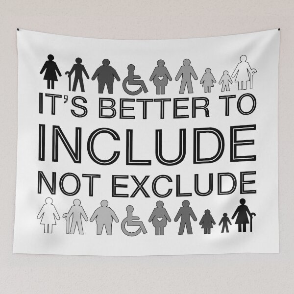 Item preview, It's Better To Include, Not Exclude: Shapes & Sizes (Black and White) designed and sold by SarahJosArt.