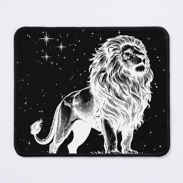 Item preview, Majestic Lion Under the Night Sky | Moon & Stars Vintage Illustration designed and sold by LeonixPrint.