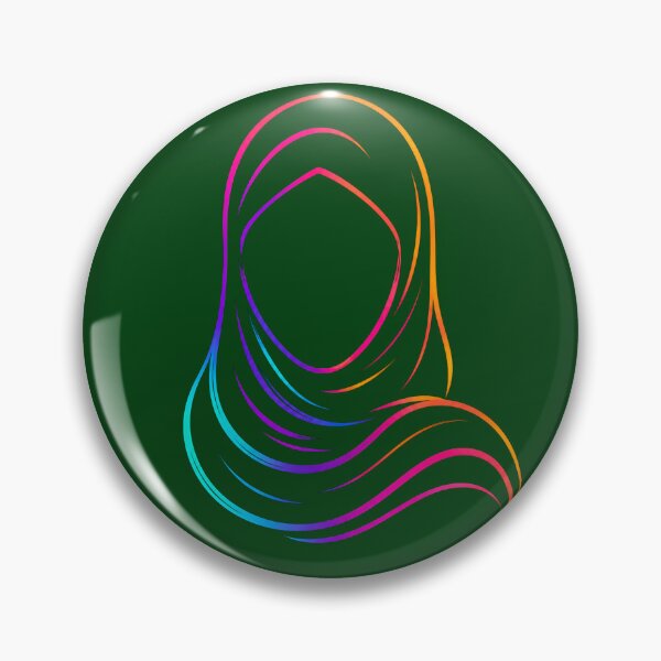 Item preview, Neon Glow Hijab Silhouette Minimalist Art designed and sold by Tharaazu.