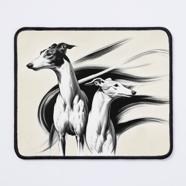 Item preview, GALOGO - Suibokuga Flow - Silent Flow designed and sold by GALOGO – Art for Sighthounds & Animal Welfare.